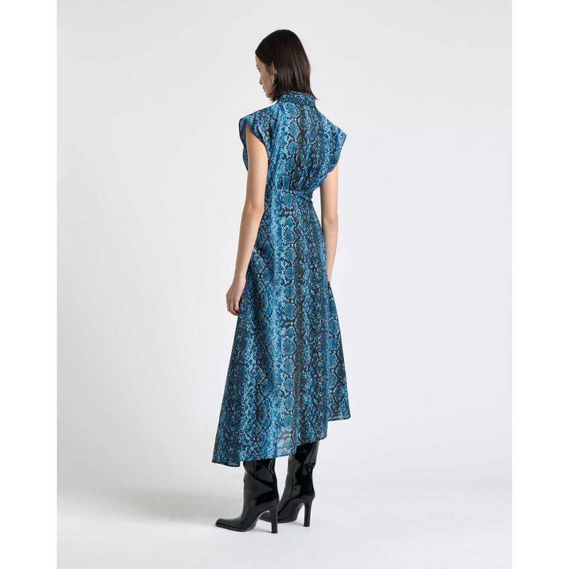Cue Indigo Python Midi Dress image number 1